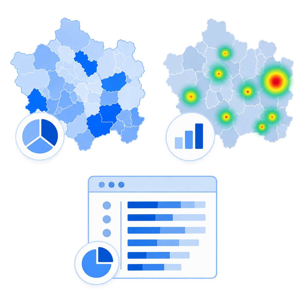 AutoView Daten, Karten und Analyse